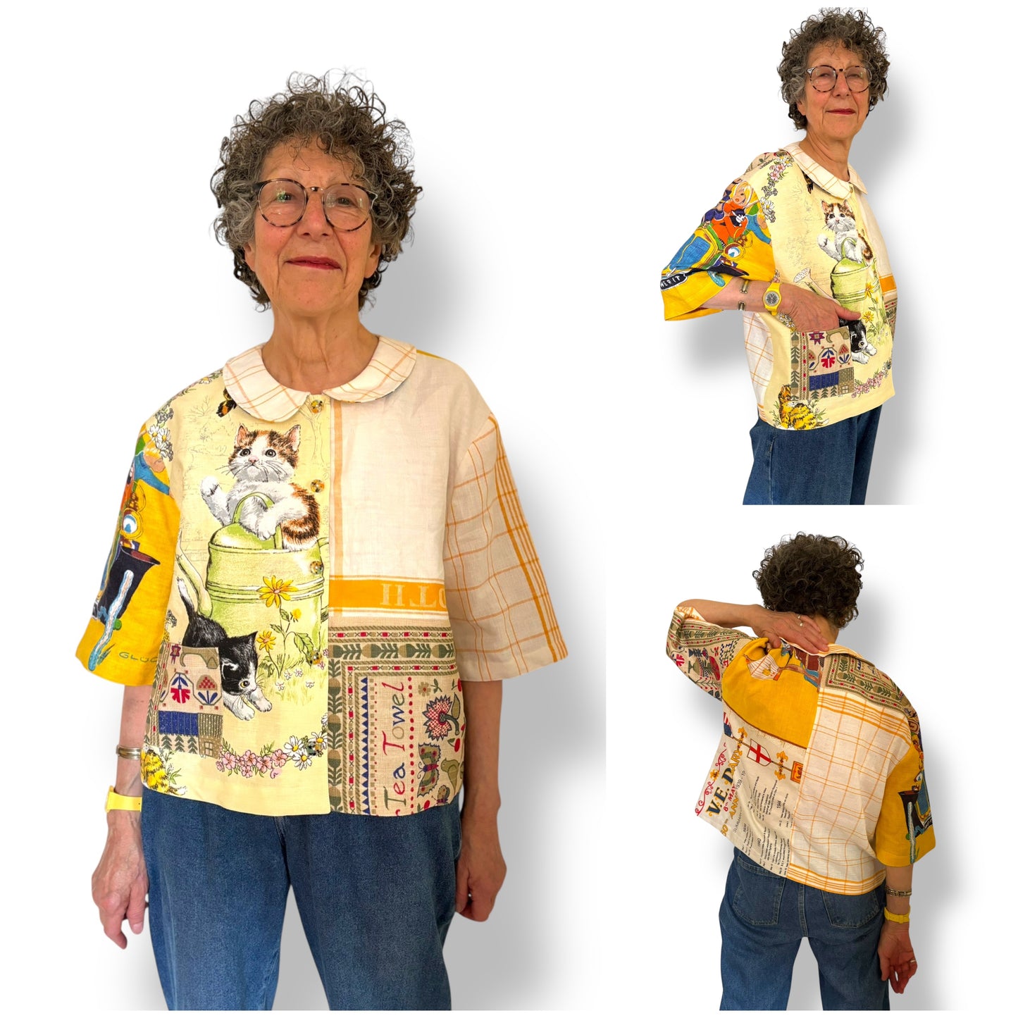 One size tea-shirt “Kittens on V.E. Day”