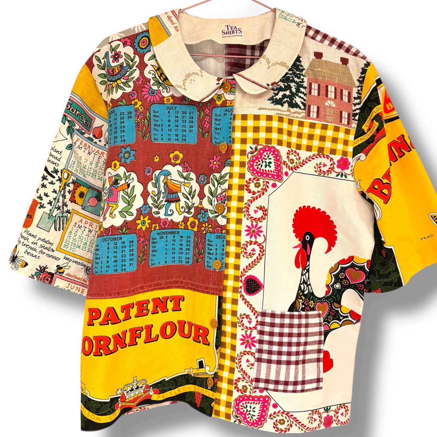 LONGER LENGTH One size tea- shirt “Patent Cornflour”