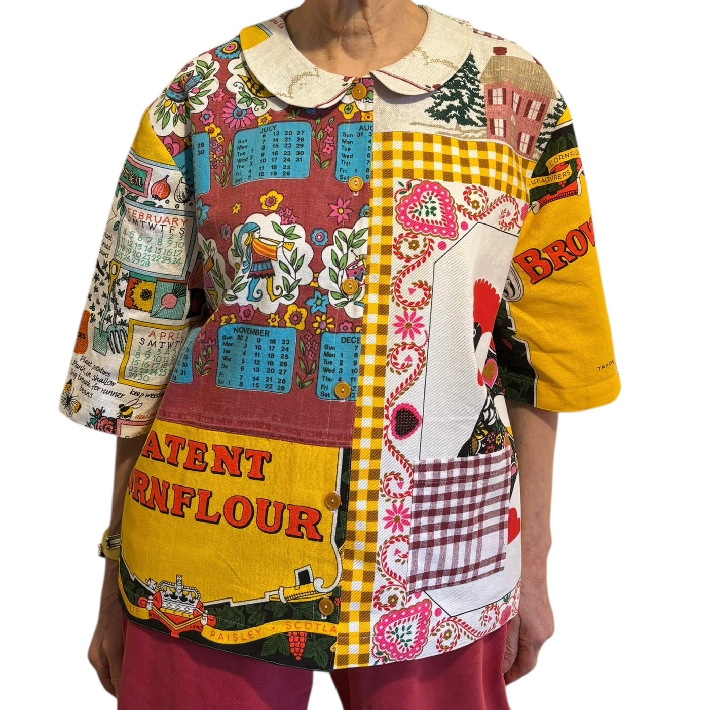 LONGER LENGTH One size tea- shirt “Patent Cornflour”