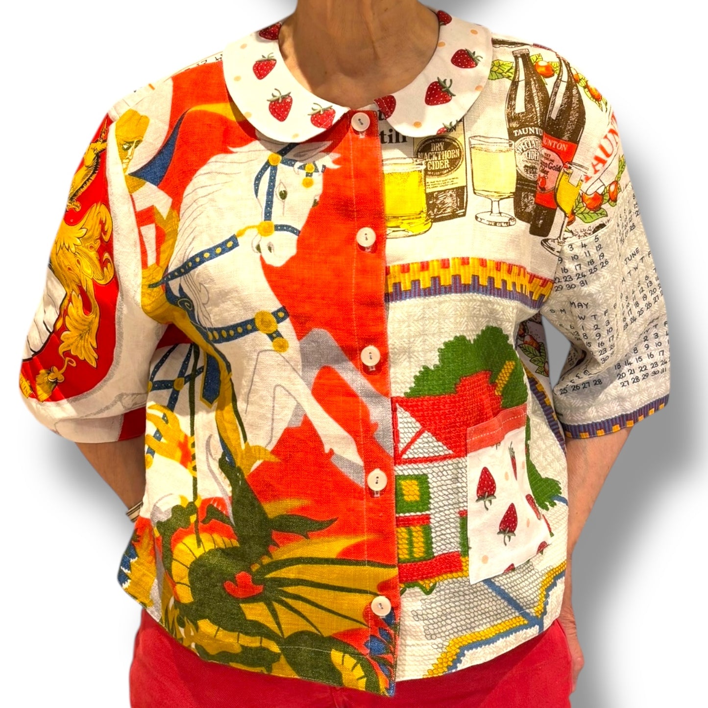 One size tea-shirt “Knights and flowers”