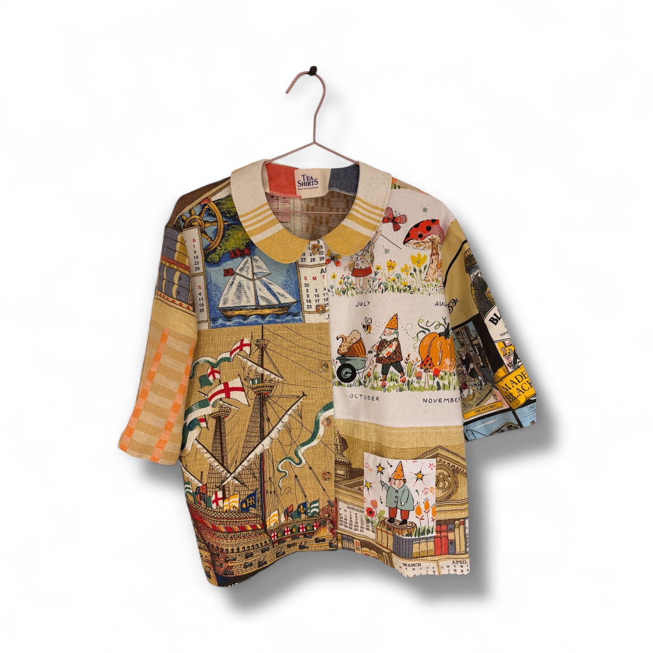 One size tea-shirt - “Saily boat and elves”